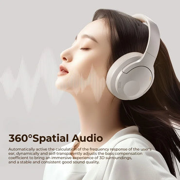 Sansui 50dB ANC Wireless Bluetooth 5.4 Headphone Over-Ear Earphone with Detachable Microphone Active Noise Cancellation Headsets