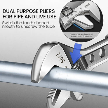 AIRAJ 3Pcs Adjustable Wrench Universal Adjustable Wrench Multifunctional Large Opening Wrench Pipe Wrench Tool Set Hand Tool