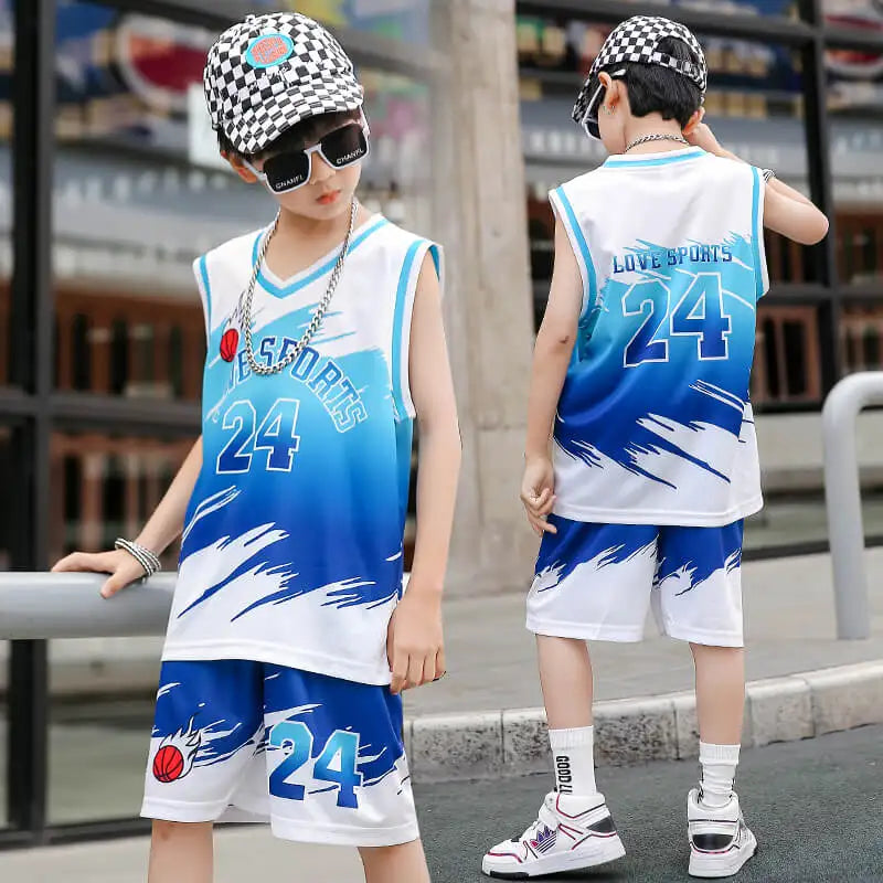 Children Team Training Uniform Kids Basketball Jersey Quick-drying Boy and Girls Comfortable Shirt Child Sportswear Tracksuits