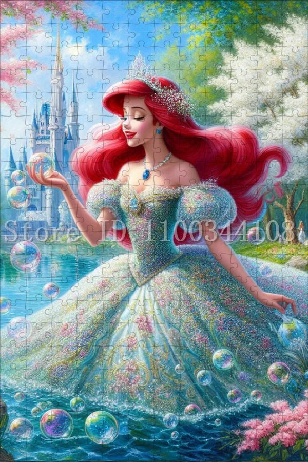 300/500/1000 Pieces Disney Puzzles Princess Snow White Elsa Belle Jigsaw Puzzles for Adult Children Handmade Toys & Hobbies