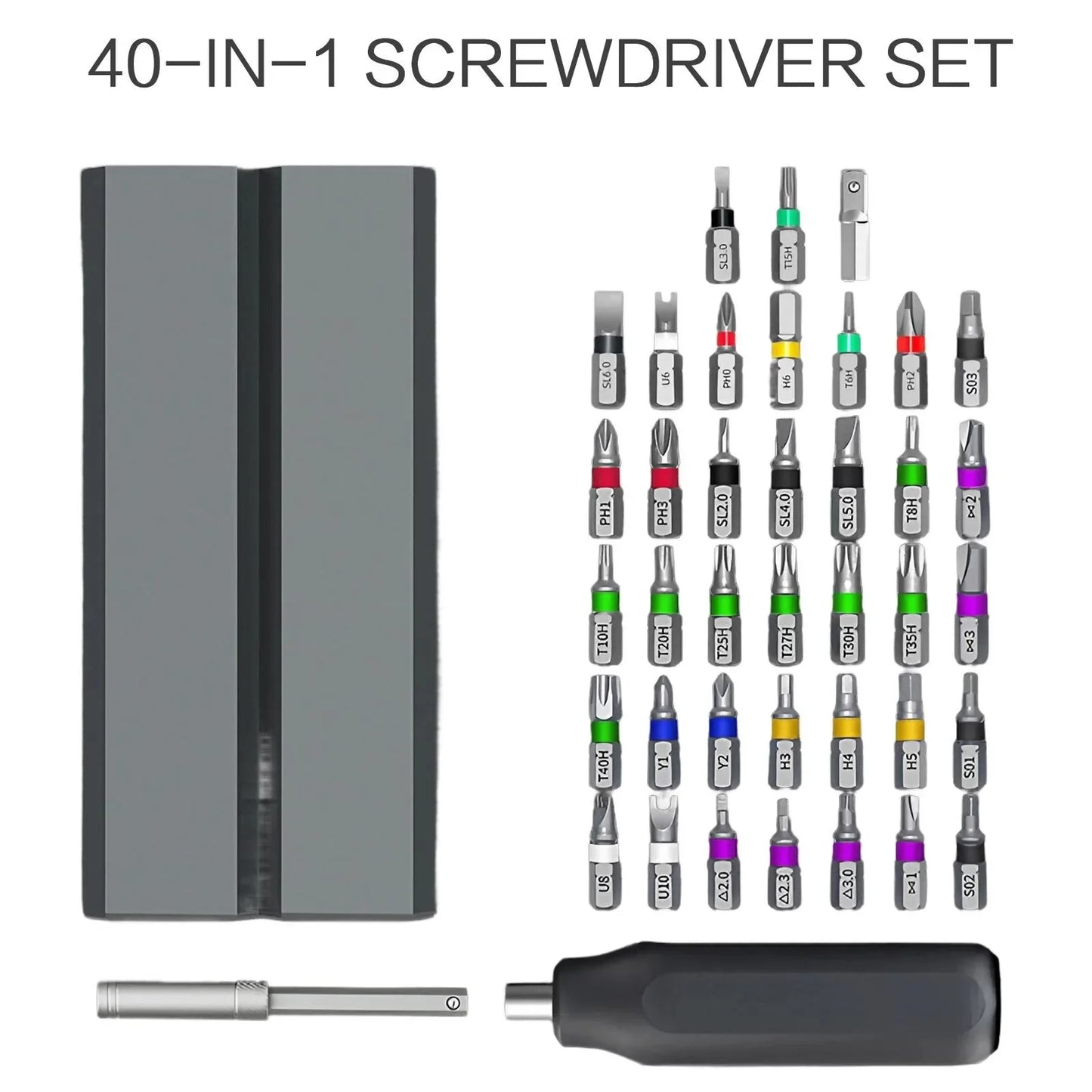 Multifunction Screwdriver Set - S2 Phillips Slotted Precision Bits, Mobile & Notebook Maintenance Tool, Handy Hand Tools