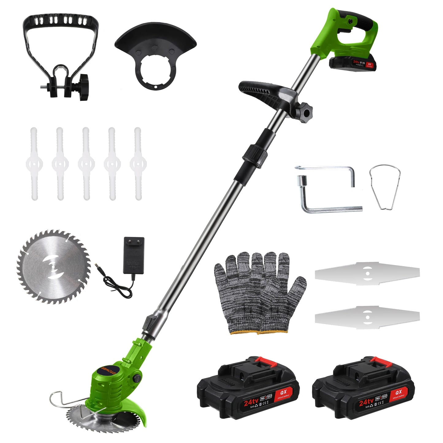 Electric Cordless Brush Cutter 21000RPM Stringless Weed Eater Electric Weed Trimmer Lawn Garden Pruning