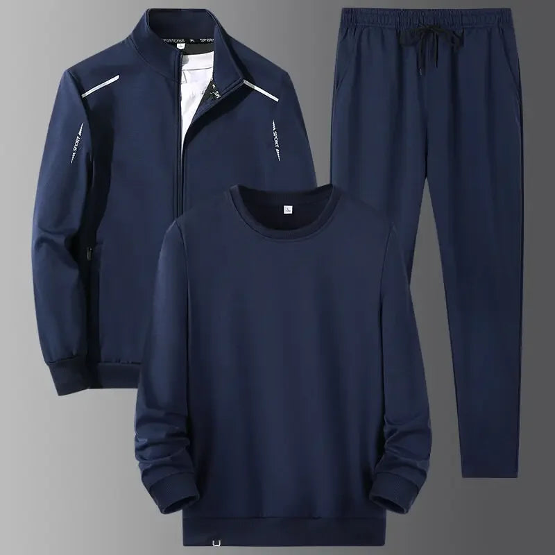 8XL Men's Tracksuits Unisex Jogging Suit Fashion Brand 3 Pieces Set Tracksuit Mens Spring Autumn Fashion Hoodies Sweatpants