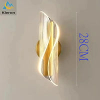 Modern Thin Waist LED Wall Lamp Bedroom Study Restaurant Hotel Bedside Streamer Wall Lamps Living Room Decor Scroll Wall Lights