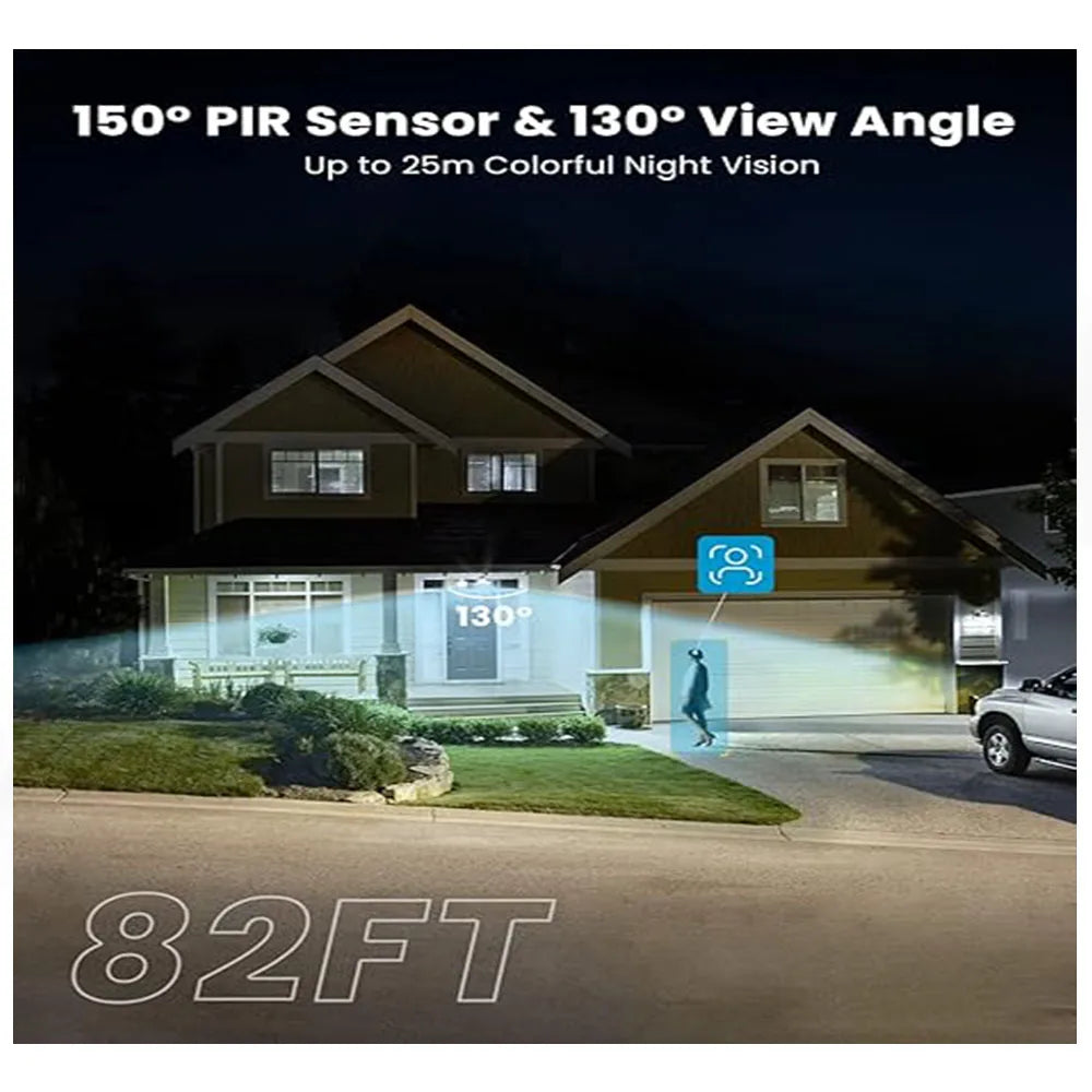 ieGeek 2K Wired Floodlight Security Camera, Outdoor  with Motion Sensor Cam,Color Night Vision, 110dB Siren, 2 Way Audio