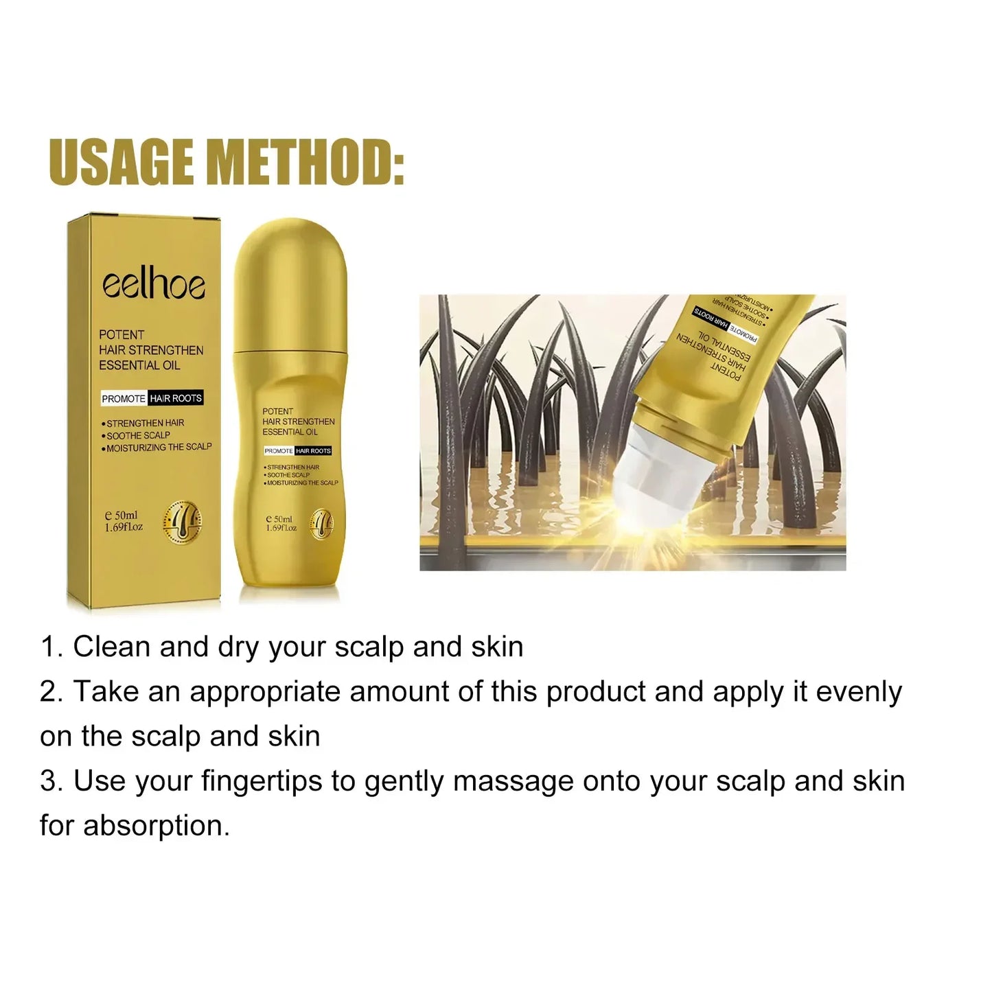 Biotin Hair Growth Products Hair Loss Treatment Strengthening Roots Regrowth Oil for Men and Women Hair Prevent Baldness Care