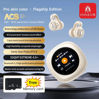 INMAS CT11 ANC Ear Clip Earbuds Wireless Bluetooth Display Screen Headphones Active Noise Reduction Earphones Waterproof Headset