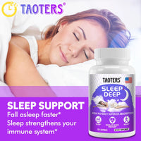 Extra Strength Melatonin - Sleep supplement with herbal ingredients to help relieve stress and improve sleep quality.