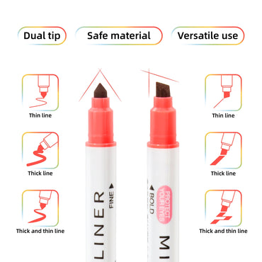 12/24pcs Highlighters Assorted Colors Dual Tip Bible Pastel Highlighters No Bleed Highlighter Markers for Journaling coloring