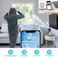 2K Indoor WiFi Home Security Camera 2-Way Audio Cloud & SD Card Storage Ai Detection 3MP HD Smart Home Baby Monitor Pet Dog Cam