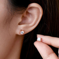 Real 0.5ct Moissanite Jewelry Sets for Women 18K Gold Plated 925 Sterling Silver Earrings Pendant Necklace Set Birthday Gift GRA