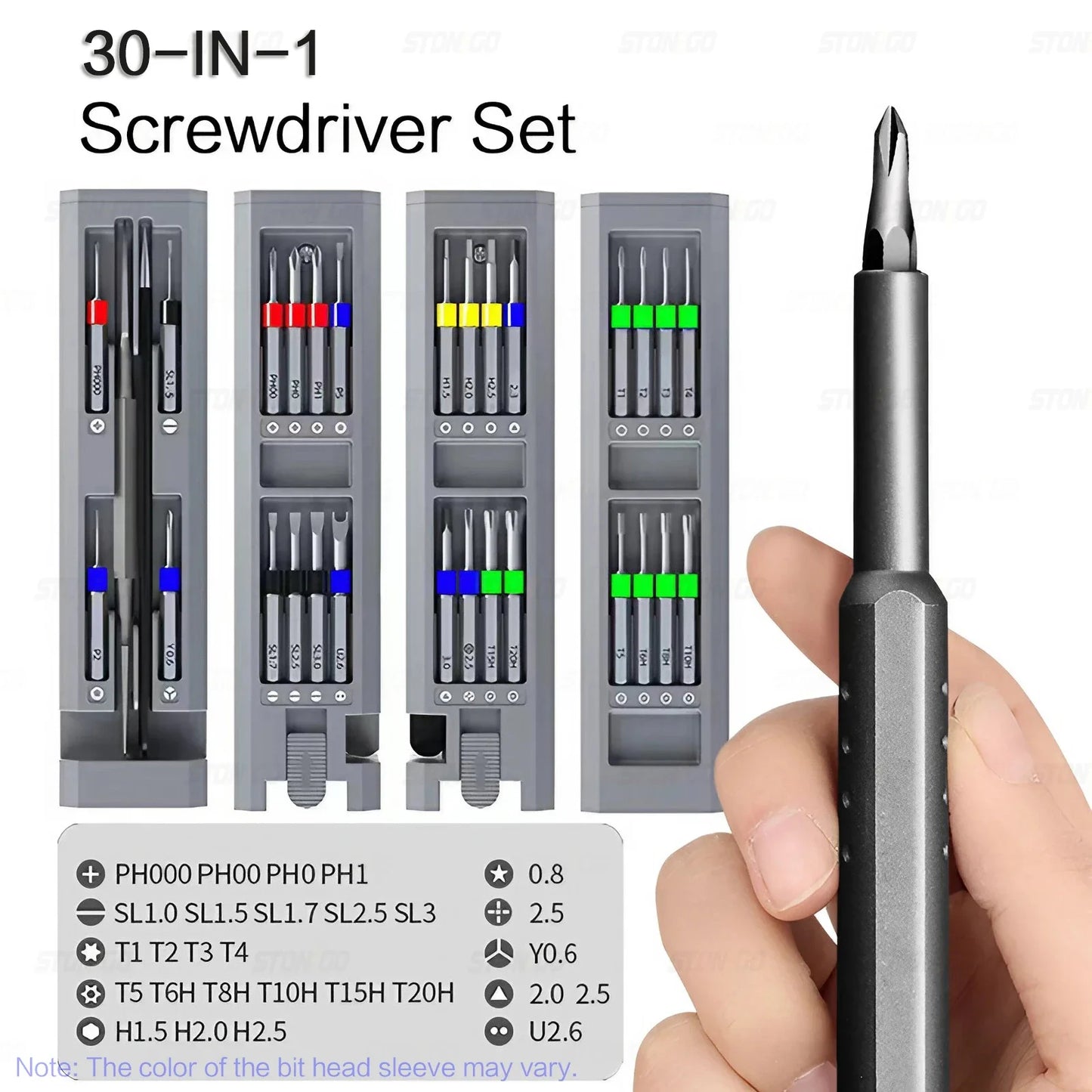 Multifunction Screwdriver Set - S2 Phillips Slotted Precision Bits, Mobile & Notebook Maintenance Tool, Handy Hand Tools