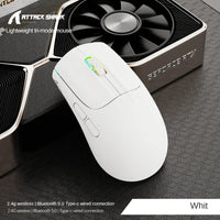 Attack Shark X5 Wireless Bluetooth Mouse 2.4G 3 Modes RGB  PAW3212 Sensor 4000DPI Optical Mouse for PC Laptop Office Gaming