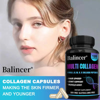Multi-Collagen Capsules - Maintain Joint, Bone, Nail Health, Nourish Hair, Reduce Wrinkles - Antioxidant - Skin Care Supplement