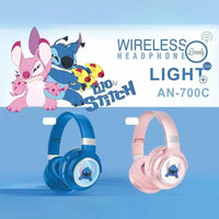 Disney Stitch Headphone Bluetooth Wireless Over-ear Foldable Computer Earphones Stereo Gaming Headset Noise Reduction AN-700