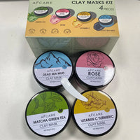 New 4Pcs Clay Mask Set Vitamin C Turmeric Clay Mask Dead Sea Mud  Face Masks Skincare for Deep Cleansing Pores Moisturizing 320g