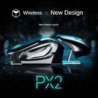 2024 New PX2 2.4G Rechargeable Mute 1600DPI Computer Mouse 6 Buttons Waterproof Silent Click Metal Wireless Gaming Mouse
