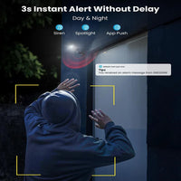 ieGeek 2K 3MP WiFiSolar Security Camera Outdoor Wireless with Color Night Vision,   Camera Home Security Camera,Motion Detection