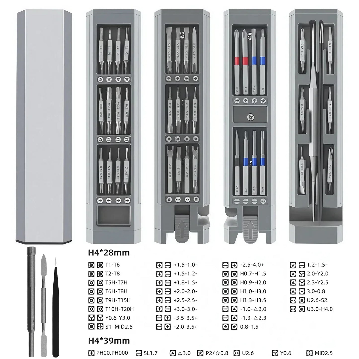 Multifunction Screwdriver Set - S2 Phillips Slotted Precision Bits, Mobile & Notebook Maintenance Tool, Handy Hand Tools