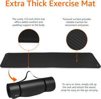 High-density sports yoga mat with shoulder straps Yoga mat non-slip Pilates fitness mat home exercise sports mat