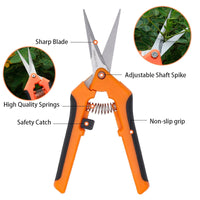 3pcs Multifunctional Stainless Scissors Pruner Garden Scissors for Gardening Flower Fruit Tree Manually Scissor Electrician Tool