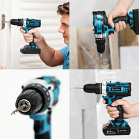 21V Cordless Drill Electric Screwdriver Electric Impact Drill Mini Wireless Power Driver DC Lithium-Ion Battery Power Tools