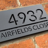 Personalized Custom 3D Door Sign Laser Cut Acrylic Mirror Text Modern Floating House Number Sign Outdoor Street Family Name Sign