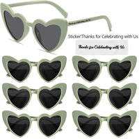 12-100Pcs Wedding Sunglasses Heart Shaped Sunglasses Wedding Bridal Shower Decor Bachelorette Hen Party Supplies Bridesmaid Gift