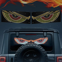 2Pcs LED Dynamic Demon Eyes Atmosphere Light USB Car Front Rear Windshield Glass Light Auto Decoration Accessories
