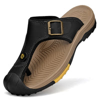 Genuine Leather Sandals Men Breathable Summer Shoes Man Waterproof Outdoor Men Sandals Antiskid Beach Sandals Footwear