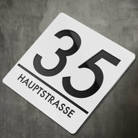 Personalized Custom 3D Door Sign Laser Cut Acrylic Mirror Text Modern Floating House Number Sign Outdoor Street Family Name Sign