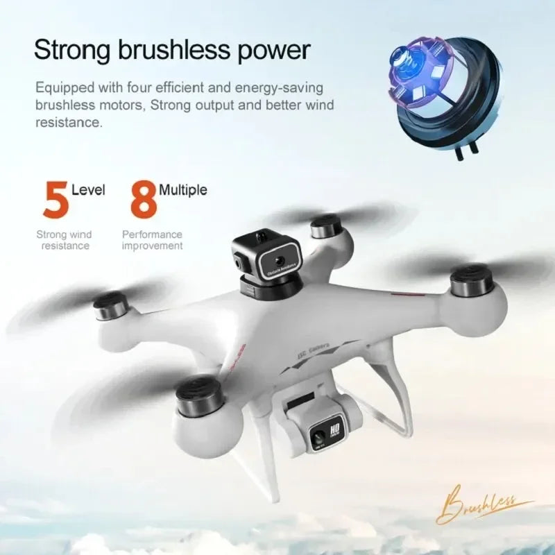 S116 MAX Drone Professional with 3 Batteries 8K Dual Camera Optical Flow Brushless 360° Obstacle Avoidance WIFI FPV RC Dron Toys