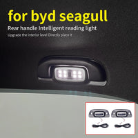 2Pcs Armrest Interior Door Handle Lighting Car Rear handle reading light Automatic light on Auto Atmosphere Lamp For BYD Seagull