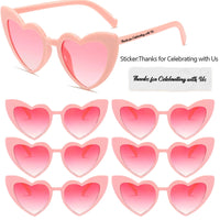 12-100Pcs Wedding Sunglasses Heart Shaped Sunglasses Wedding Bridal Shower Decor Bachelorette Hen Party Supplies Bridesmaid Gift