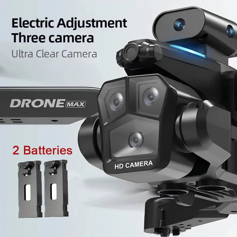 The C10 Quad-axis Folding 360° Obstacle Avoidance Drone Is Equipped With 2 Batteries, Optical Flow Positioning, And Remote Contr