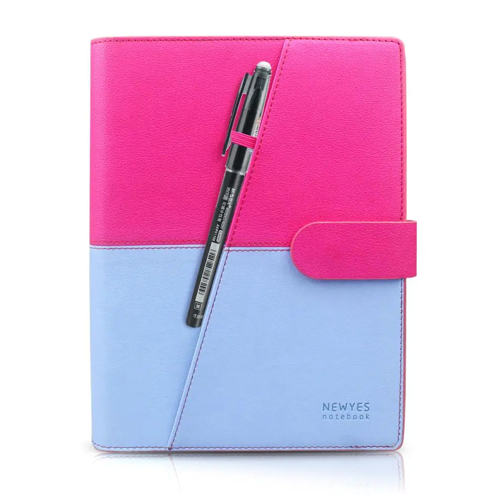 Dropshipping Smart Erasable Notebook Leather Paper Reusable Wirebound Notebook Cloud Storage Flash Storage Lined With Pen