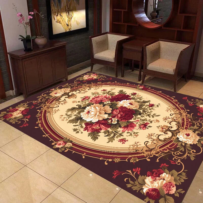 Persian CARPET FOR LIVE ROOM Carpets Decoration Home Retro Large Room Rugs Washable Bedroom Easy Cleaning Entrance Door Mat