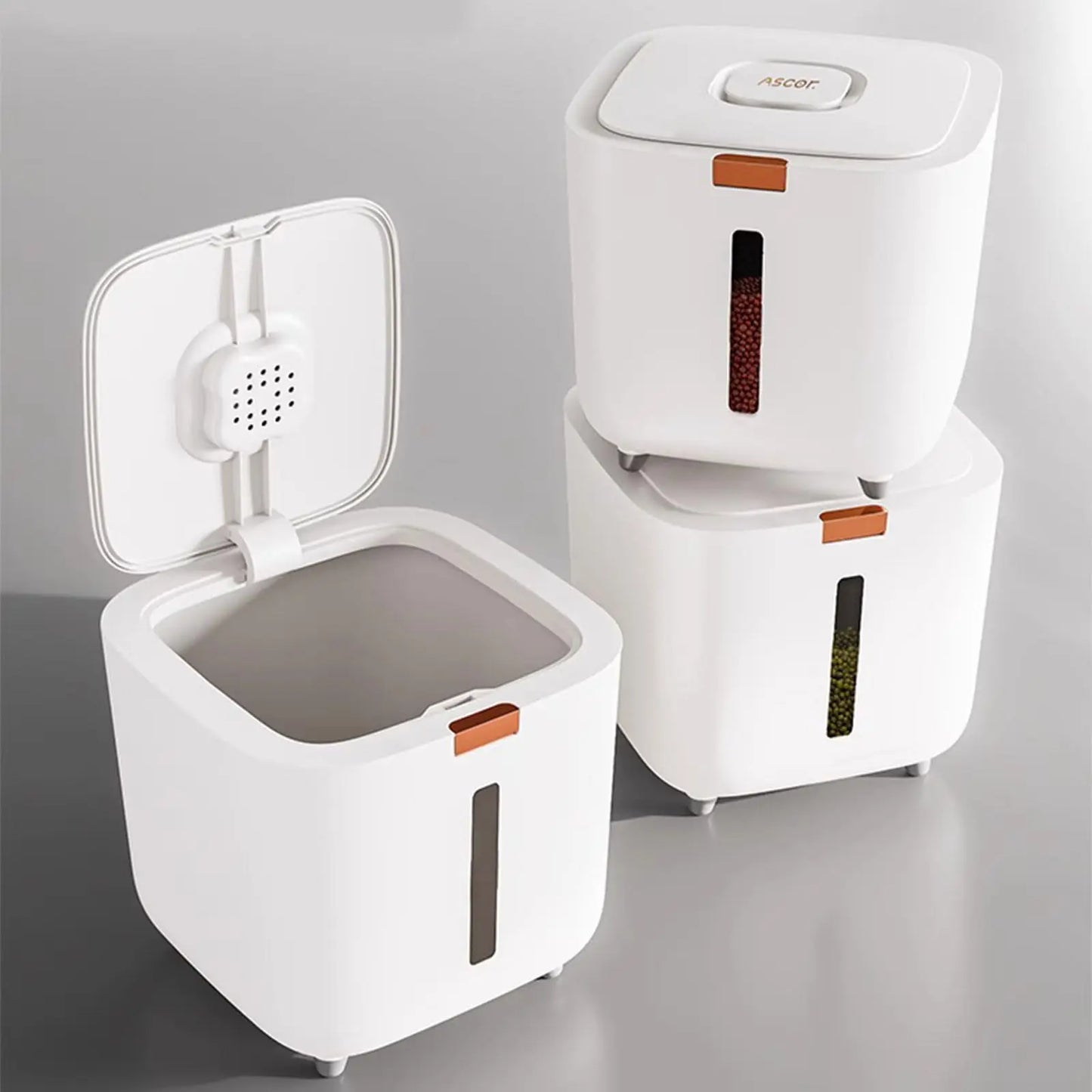 Rice Storage Container Flour Dispenser Box Grain Sealed Organizer Kitchen Flour Food Storage Tank Household Rice Bucket Box