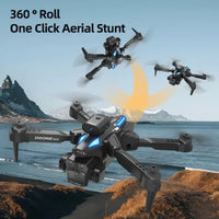 The C10 Quad-axis Folding 360° Obstacle Avoidance Drone Is Equipped With 2 Batteries, Optical Flow Positioning, And Remote Contr