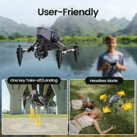 WeFone WF10 Mini FPV Drone 1080P, 3 Batts, 3D Flip, Easy Start, Gift，C0.
