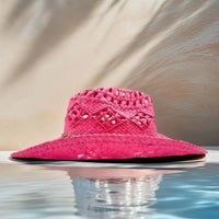 Festival Pink Cowboy Straw Hat Woman - Summer Western Party Decorations Cosplay with Cowboy Hats for Cowgirl Party of Theme
