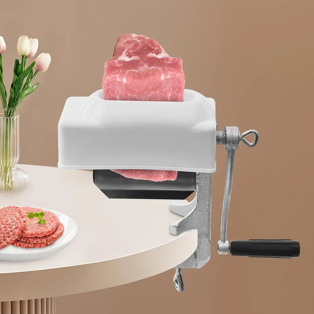 Meat Tenderizer Machine with Stainless Steel Gear Steak Flatten Cuber Rolling Meats Poultry Tenderizer Kitchen Tool