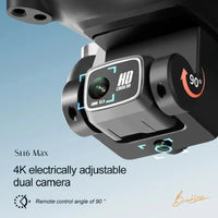S116 MAX Drone Professional with 3 Batteries 8K Dual Camera Optical Flow Brushless 360° Obstacle Avoidance WIFI FPV RC Dron Toys