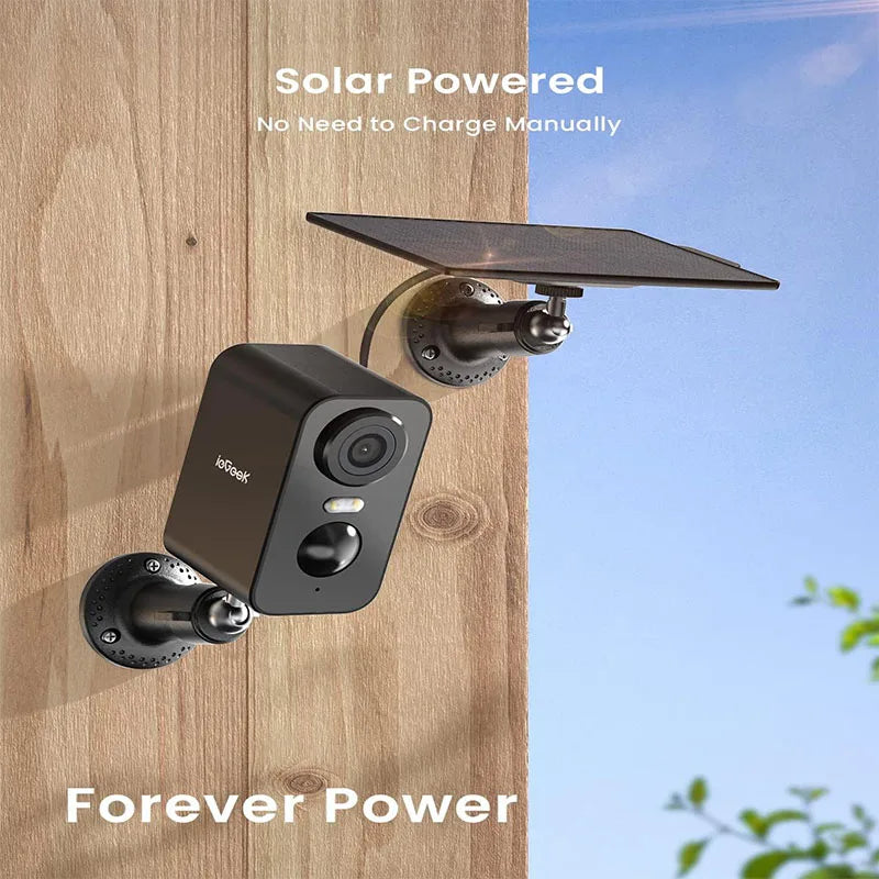 ieGeek 2K 3MP WiFiSolar Security Camera Outdoor Wireless with Color Night Vision,   Camera Home Security Camera,Motion Detection