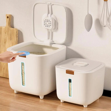 Rice Storage Container Flour Dispenser Box Grain Sealed Organizer Kitchen Flour Food Storage Tank Household Rice Bucket Box