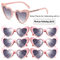 12-100Pcs Wedding Sunglasses Heart Shaped Sunglasses Wedding Bridal Shower Decor Bachelorette Hen Party Supplies Bridesmaid Gift