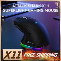 Attack Shark X11 Triple Mode Connectivity, PAW3311 Bluetooth Mouse, Touch Magnetic Charging Dock, Ultra-Light Gaming Mouse
