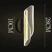 Modern Thin Waist LED Wall Lamp Bedroom Study Restaurant Hotel Bedside Streamer Wall Lamps Living Room Decor Scroll Wall Lights
