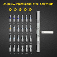 VMAN 24in1 Multifunction Ratchet Screwdriver Set Multi Magnetic Bits Mini Repair Tool Kit Household Tool For PC & Desk Etc.