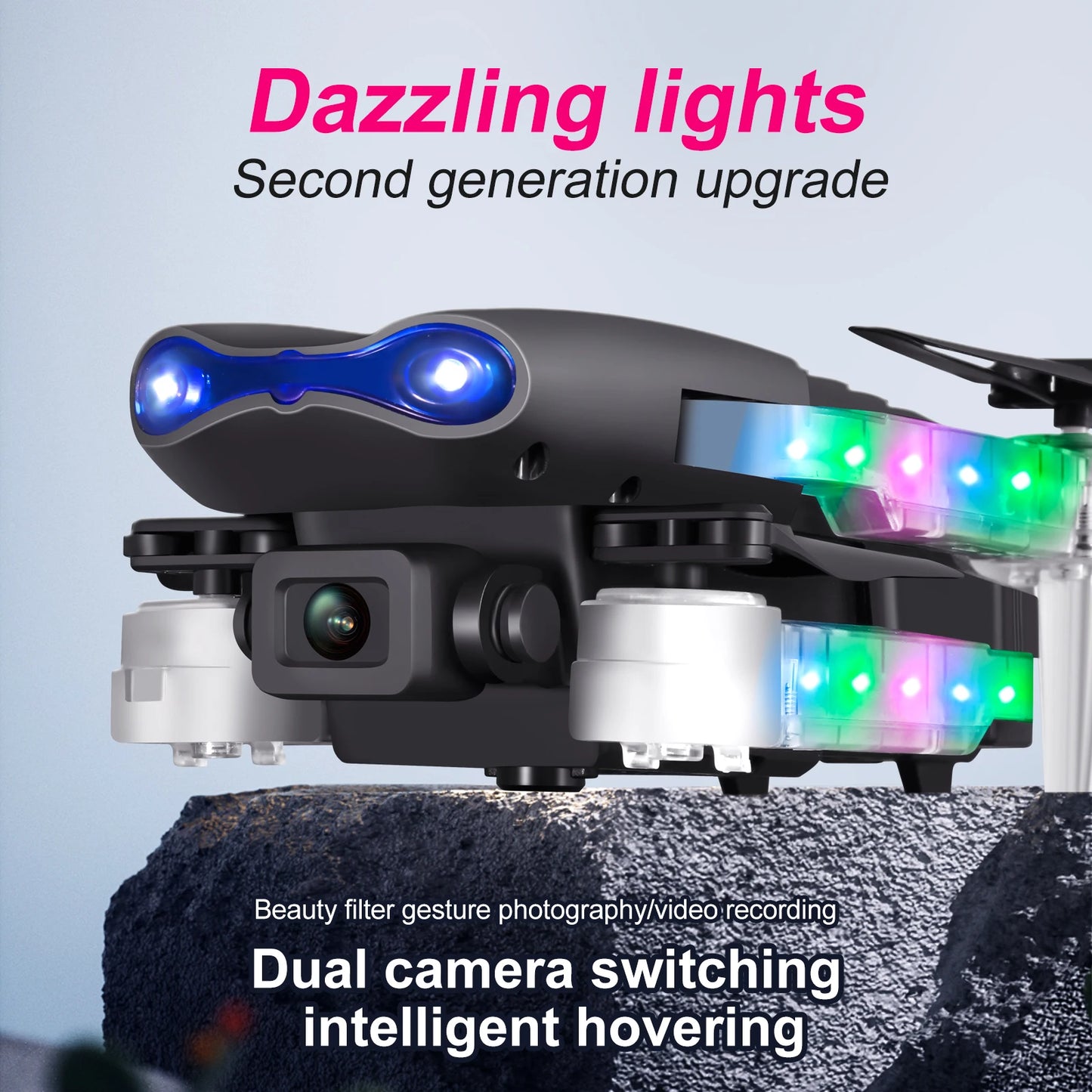 New E99Pro RC Dual Camera Drone 4K Professinal With 1080P Wide Angle HD Camera Foldable Helicopter WIFI FPV Height Hold Gift Toy